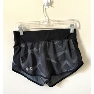 Under Armour Graphic 2.5" Running Shorts Black Gray Size Small